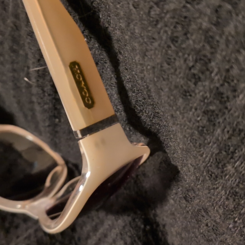 Coach Ivory Sunglasses with Gold Accent